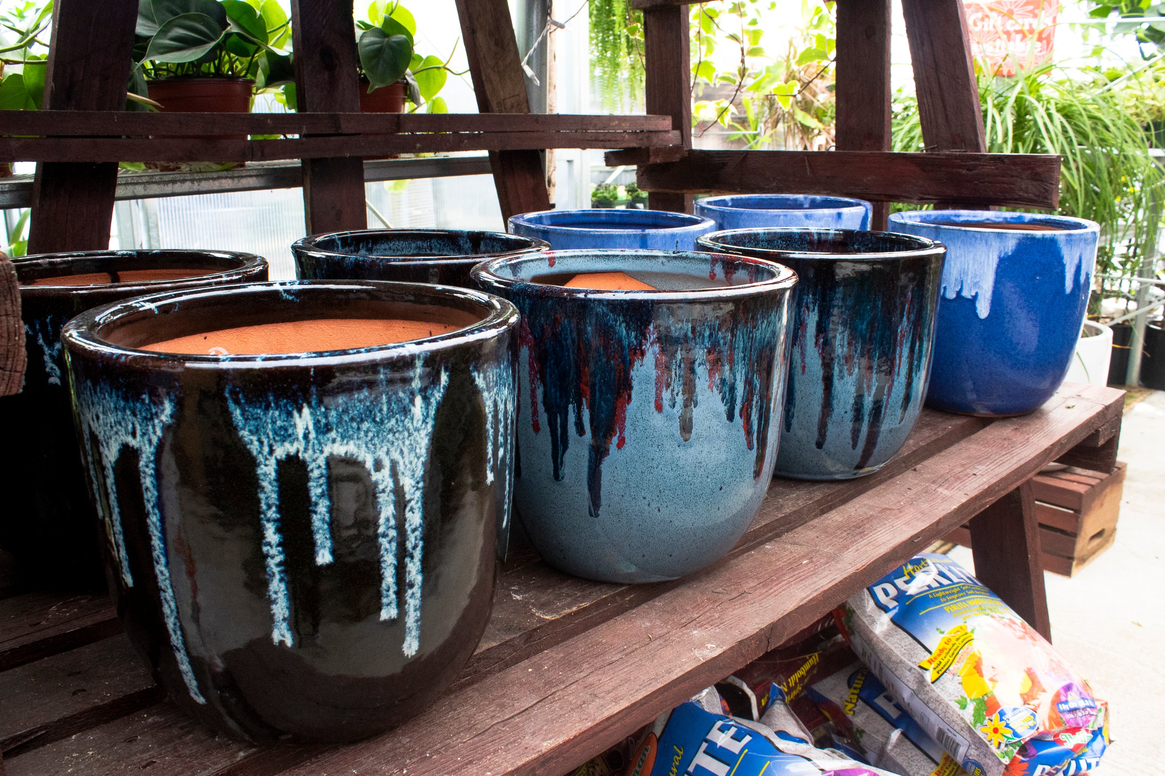 glazed pots for plants large Pika Glazed Pots – Lisena Garden Center