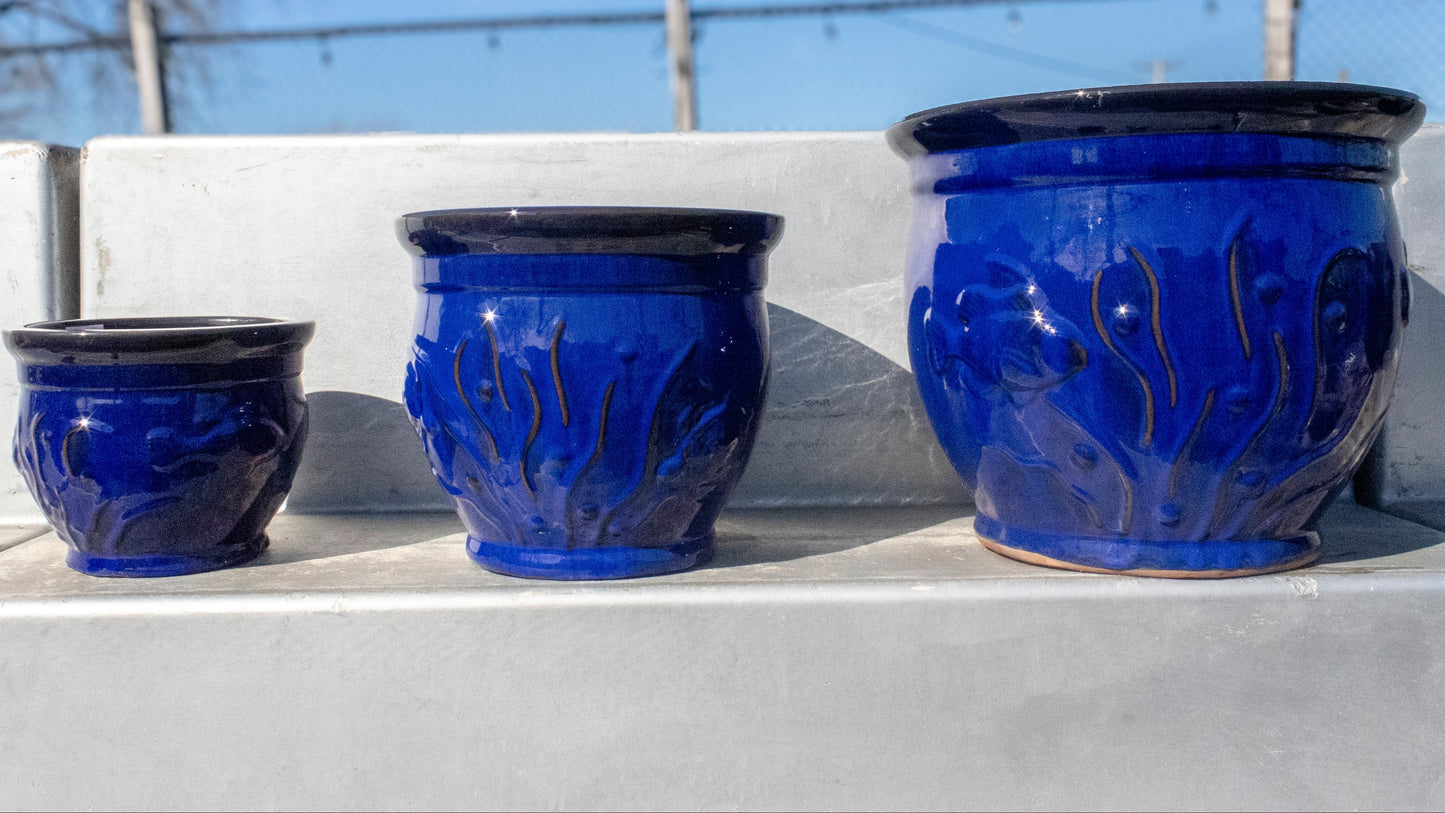 Michael Carr Ceramic Sea Theme Planters