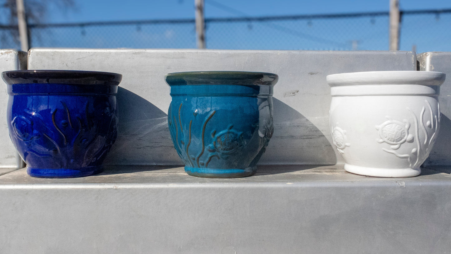 Michael Carr Ceramic Sea Theme Planters