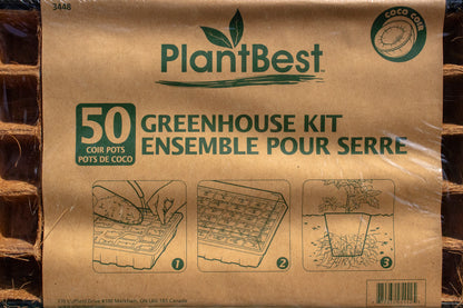 PlantBest™ Coconut Coir Pot Greenhouse Kit - 50 Pots
